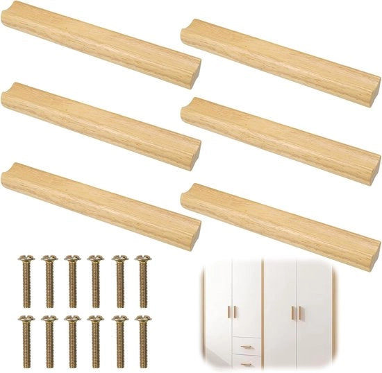 Set di 6 Griphi in Legno Elegante per Diverse Applicazioni