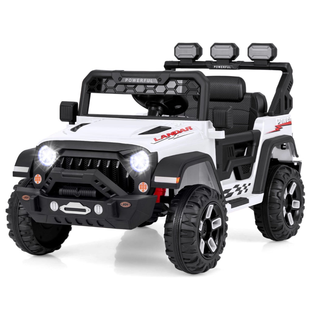 Auto elettrica 12V per bambini con telecomando connessione wireless porta USB, Macchina giocattolo Bianco-Macchinine giocattoli