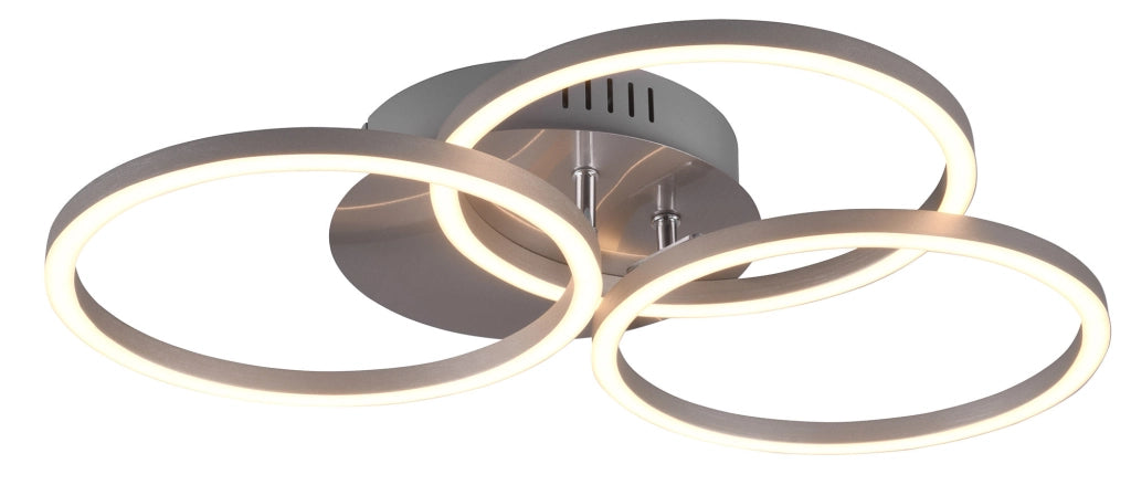 Plafoniera da Interno a led in Metallo Nickel Opaco