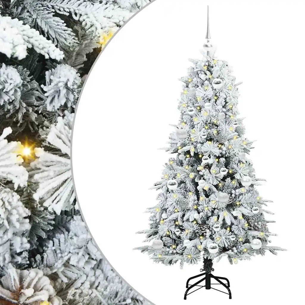 Albero di Natale Artificiale con Rami Pieghevoli Bianco 150 cm 3397476