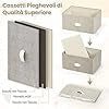 Cassettiera in Tessuto, Cassettiera con 3/4 Cassetti Pieghevoli, con Telaio in Metallo, per Camera da Letto, Ingresso e Soggiorno (Modello 1)