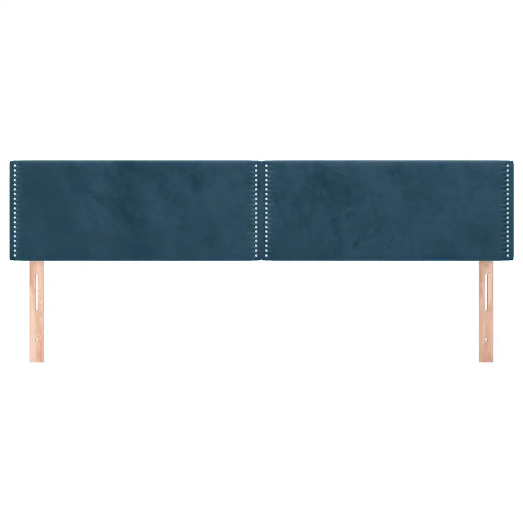 Testiera Blu Scuro 200x5x78/88 cm in Velluto 346002