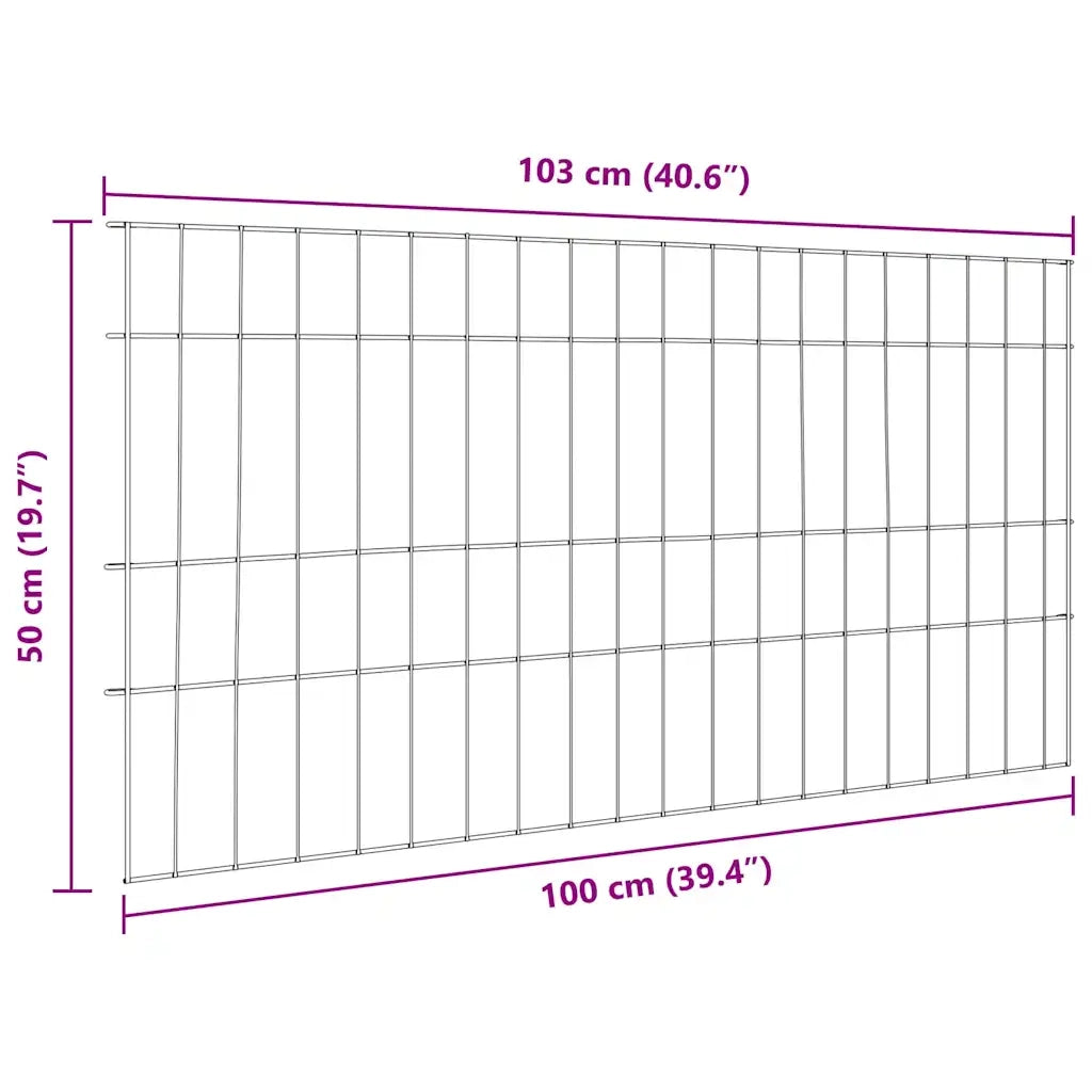 Set di Recinzione per Stagno 5 pcs Verde 100 x 50 cm Acciaio