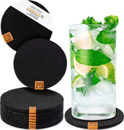Design di supporto per bicchieri, rotondi o quadrati, per tazze, candele, coppe, bar, vetro 

- 10 supporti per bicchieri Oekotex duraturi in velluto
- per decorazione di tavola