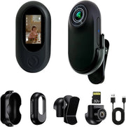 Mini Càmara di Sicurezza per il Corpo – Audio & Video – Senza Mani – Càmara da Portare per Escursioni, Pesca e Viaggi (Nero) - 32G