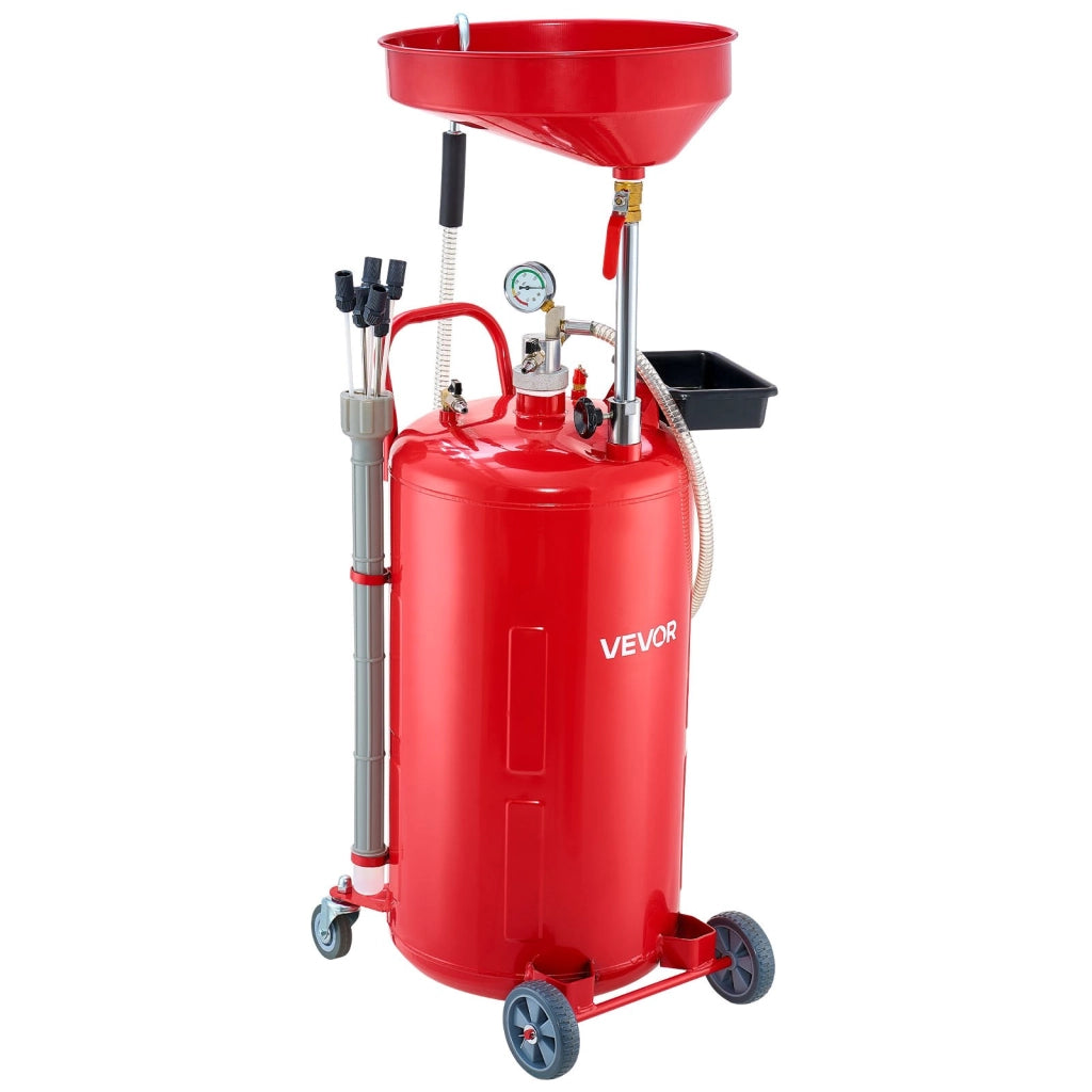 Scaricatore Olio Esausto Pneumatico FF-6294 Serbatoio 79,5 L con Ruote Imbuto Regolabile per Officina e Garage