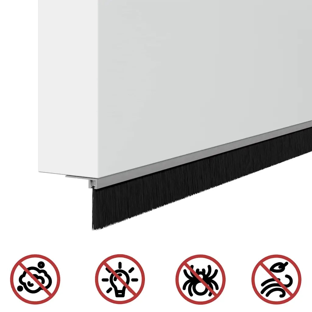 Spazzole per porte autoadesive 2 pz Argento 100 cm CFW4287613