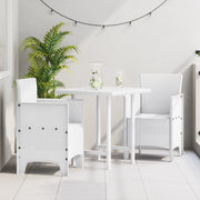 Sedie da Giardino 2 pcs in Polyrattan Bianco