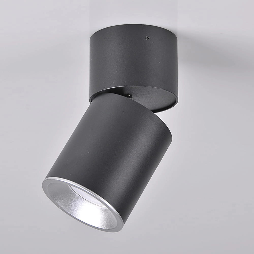 Faretto da soffitto orientabile GU10 nero/argento Astra Polux