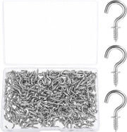 200 picchetti a viti, picchetti a viti mini, mini picchetti, picchetti da soffitto, viti a testa mini, picchetti in legno, attacchi per piante, opere d'arte, chiavi, accessori in argento (1/2 pollice)