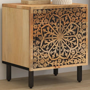 vidaXL Comodino 40x33x46 cm in Legno Massello di Mango