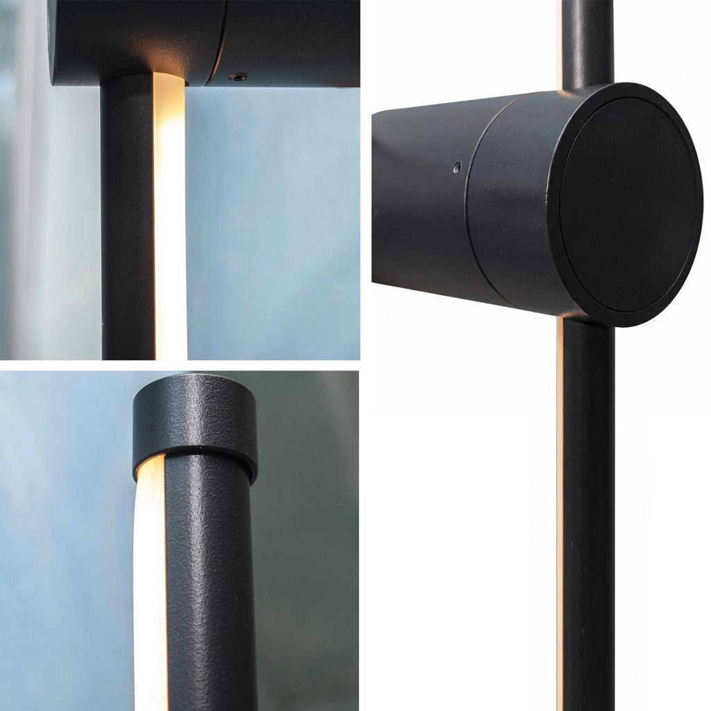 Applique Barra Luminosa Lineare LED 12W CCT Lampada Decorativa Moderna Parete Luce Orientabile Soggiorno Camera da Letto 230V NERO