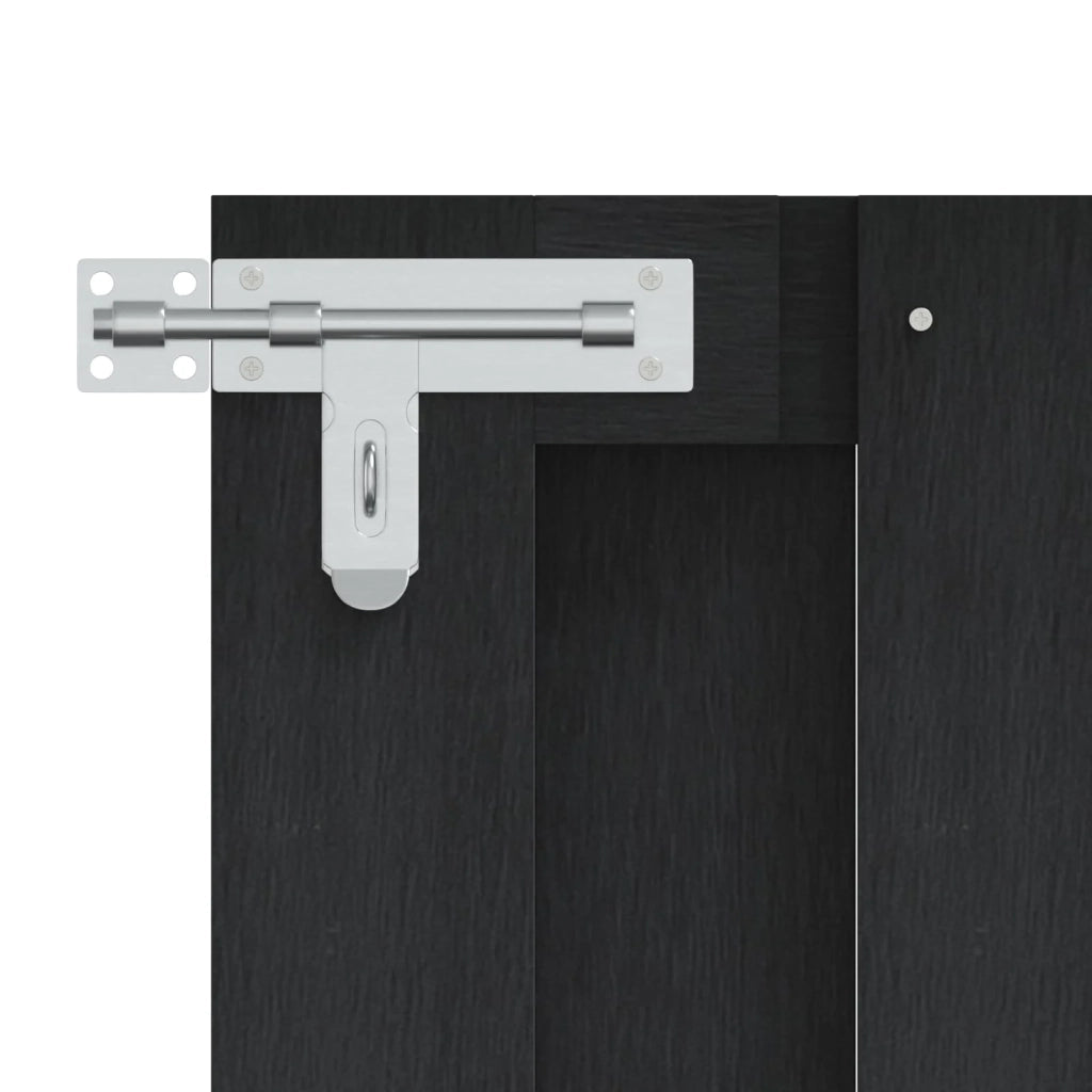 Cancello da giardino 100 x 60 cm WPC e Alluminio Nero