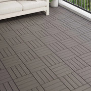 Piastrella per Decking 11 pcs Marrone Scuro 30 x 30 cm WPC 42046683