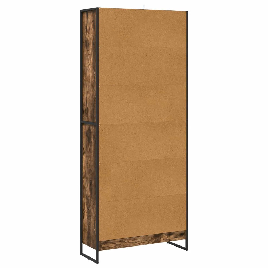 Armadio per Libri 2 pcs Quercia Fumosa 80 x 30 x 155 cm
