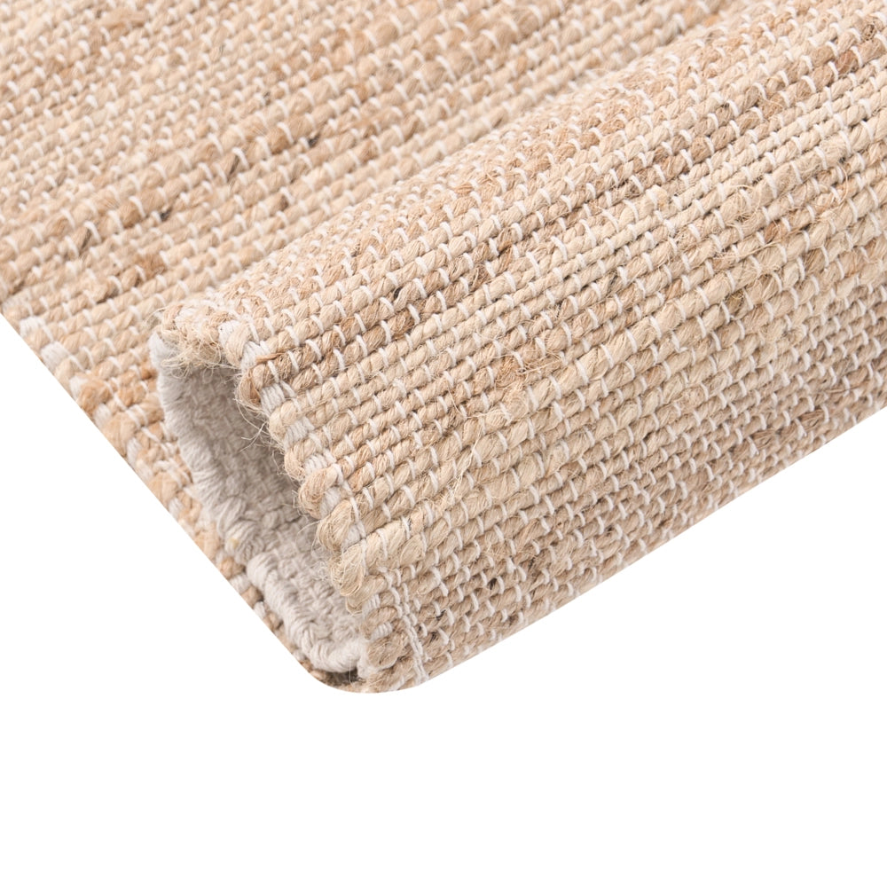 Tappeto beige chiaro in juta 160 x 230 cm Rettangolare Tessuto Stile rustico Soggiorno Camera da letto