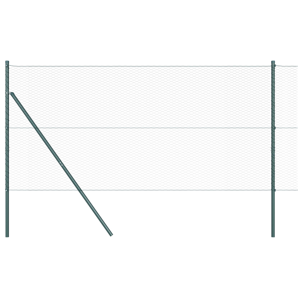 Set di recinzione Set di 2 Verde Acciaio rivestito in PVC