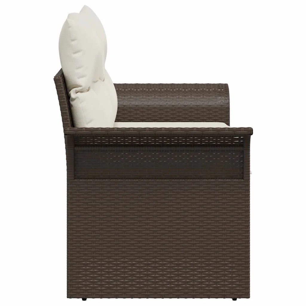 Divano da giardino Marrone 141 x 62 x 69cm polyrattan 42006693
