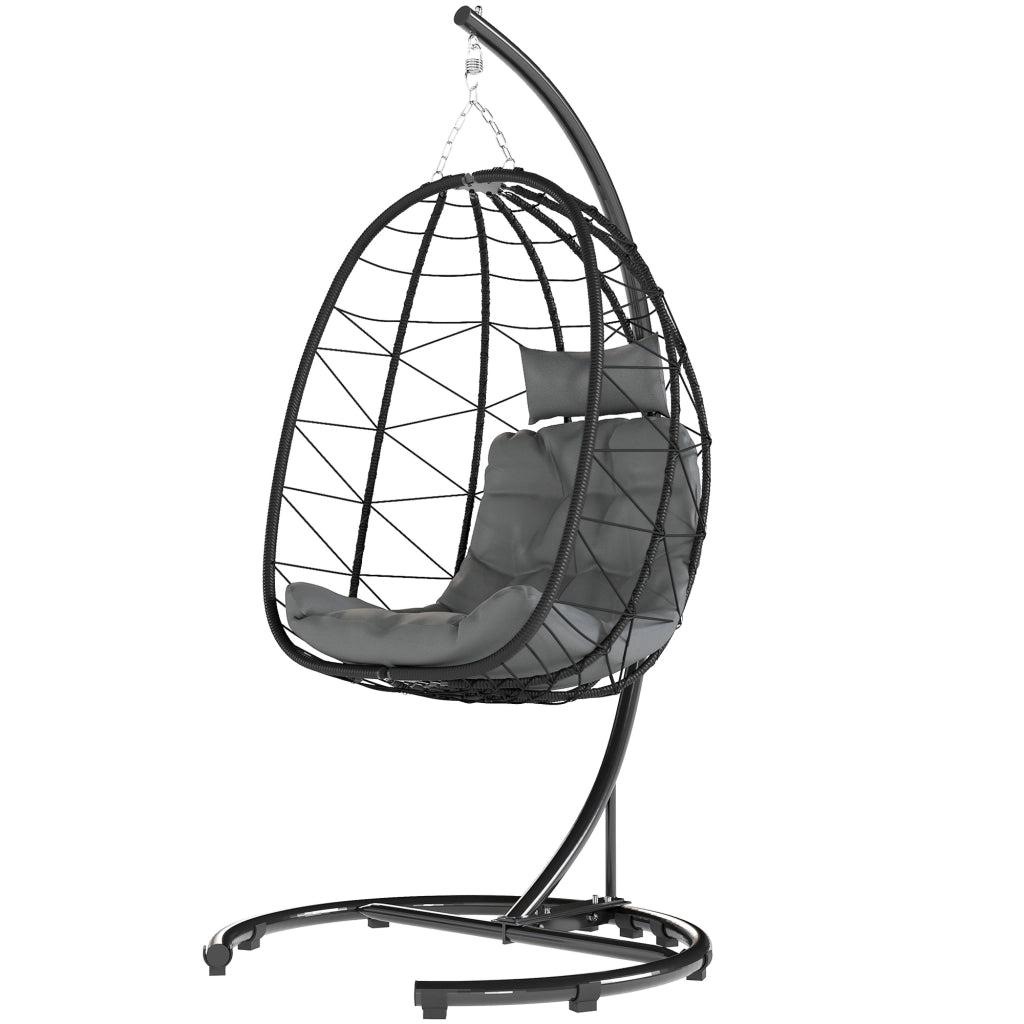Poltrona a sospensione ¨C zephmum ¨C Grigio scuro, 102x102x195 cm