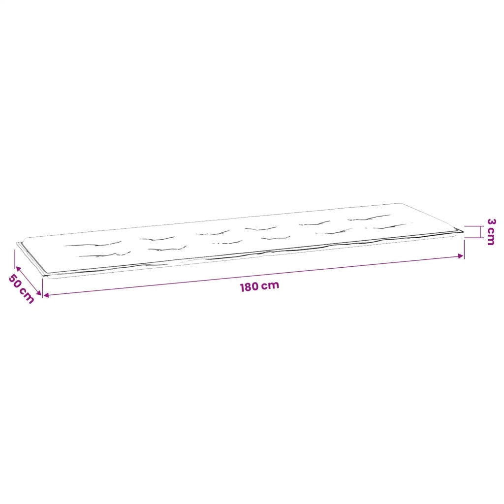 Cuscino per Panchina Tessuto Oxford Turchese 150 x 50 x 3 cm 361185