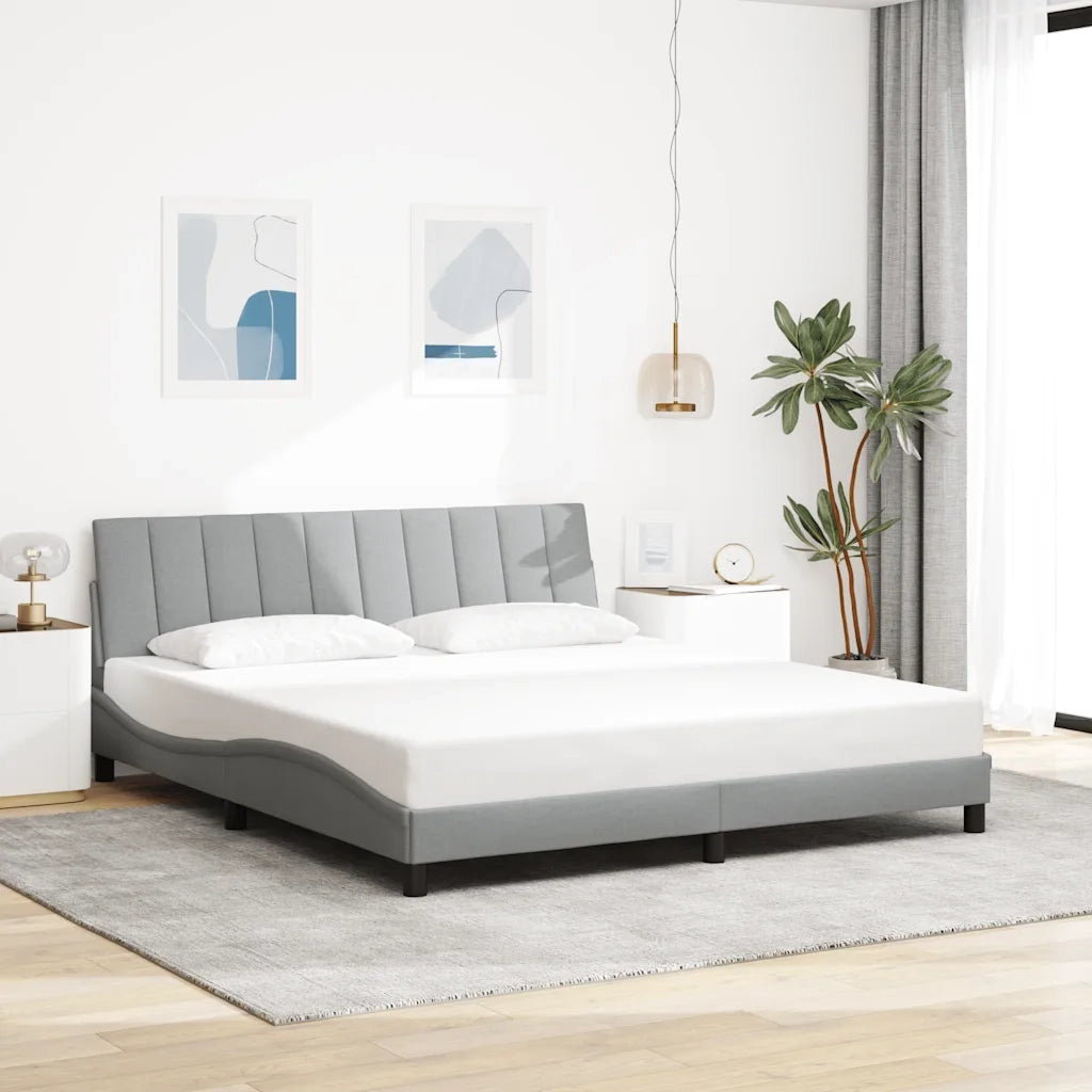 Giroletto senza Materasso Hanko Grigio Chiaro 180x200 cm Tessuto 3310405