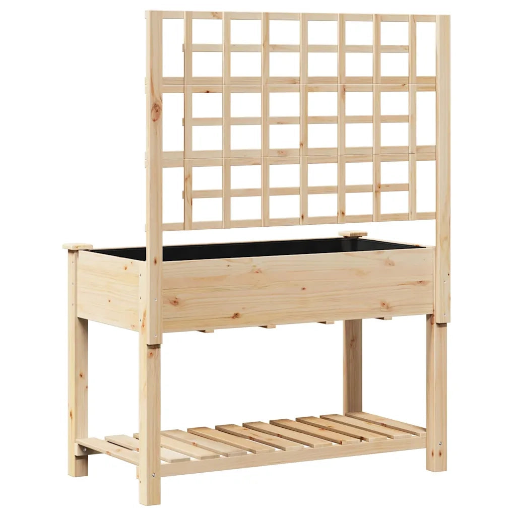 Vaso da giardino con lo scaffale Beige 115 x 60,5 x 153 cm 42006571