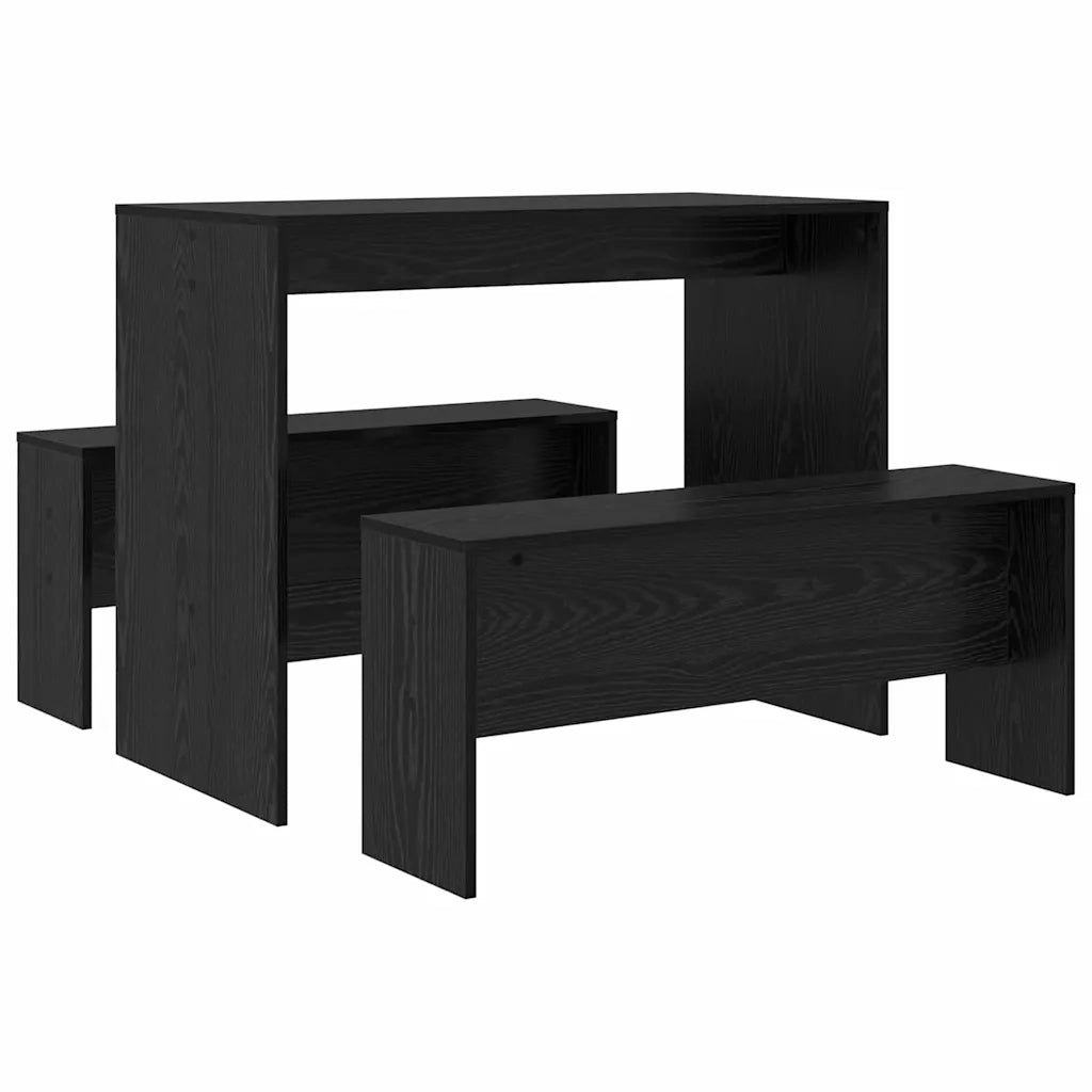 Set da pranzo 2 pz Rovere nero Legno multistrato CFW8962894