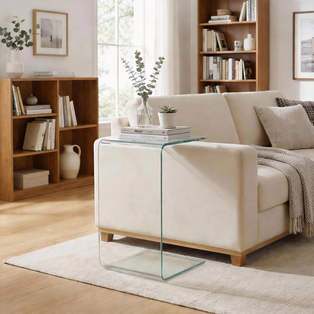 Tavolino da caff¨¨ ¨C Zephmum ¨C Vetro trasparente 80x45x35