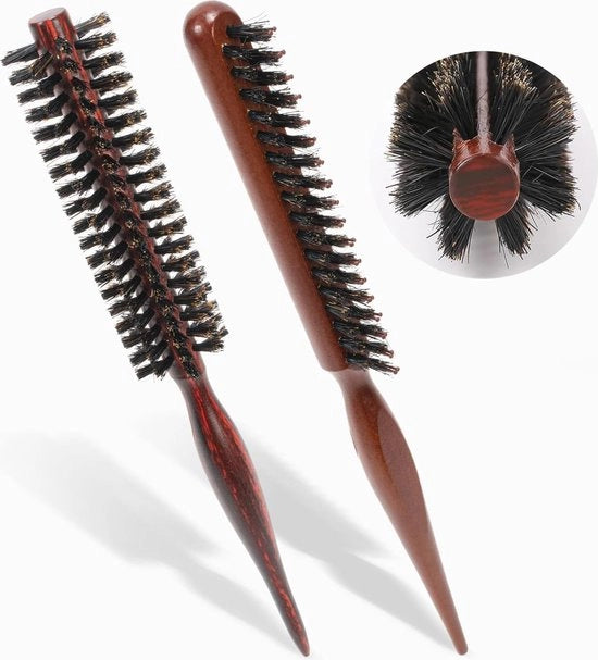 Set di 2 spazzole per capelli e barba - Spazzola per chignon e spazzola per stile a palla