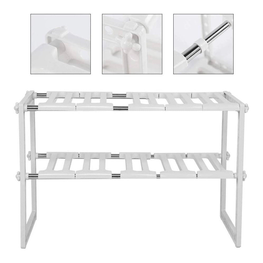 Trade Shop - Scaffale Retrattile Per Utensili Prodotti Da Cucina Mensola Sottolavello Scarico -