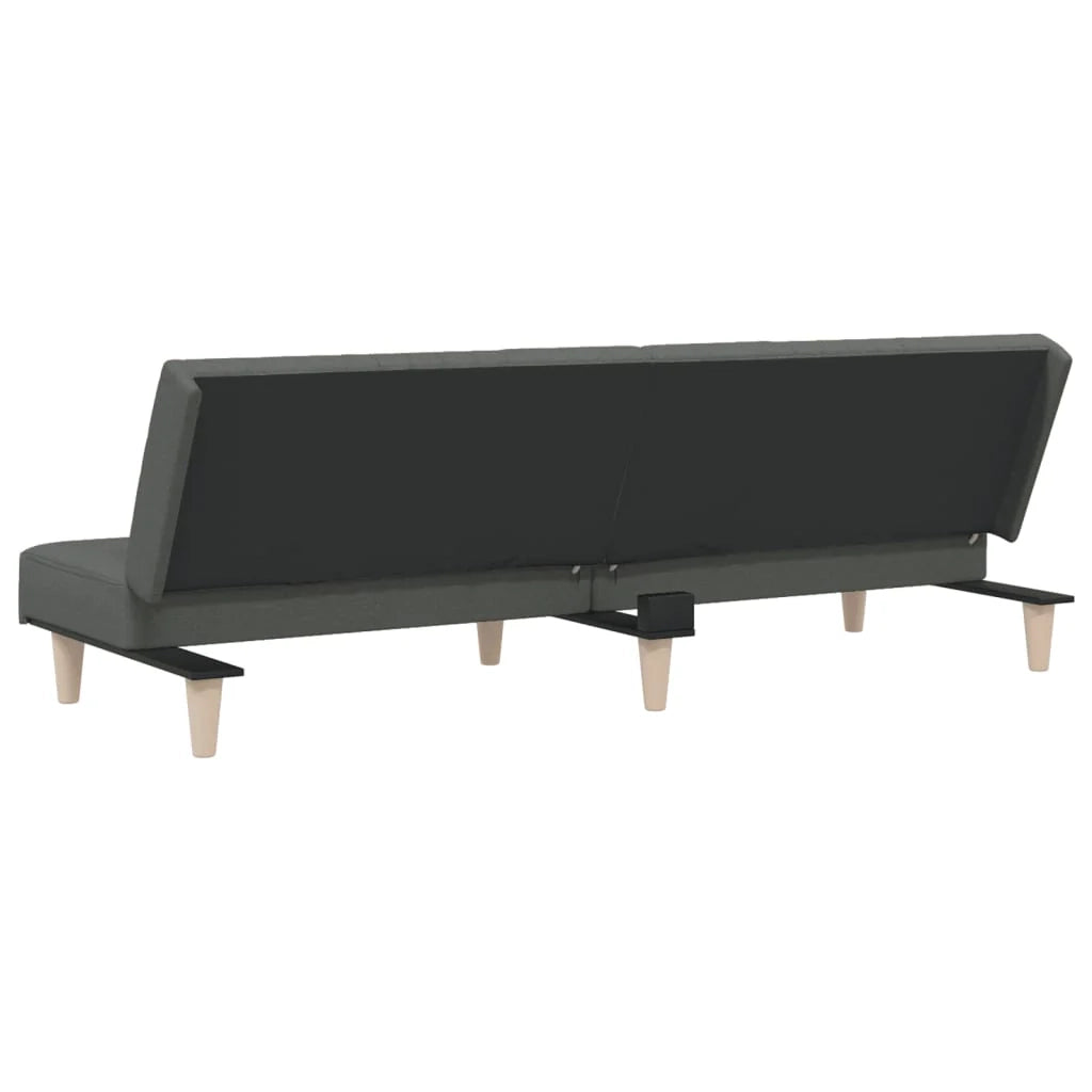 Divano letto 200 x 89 x 70 cm tessuto grigio scuro 02_0019838