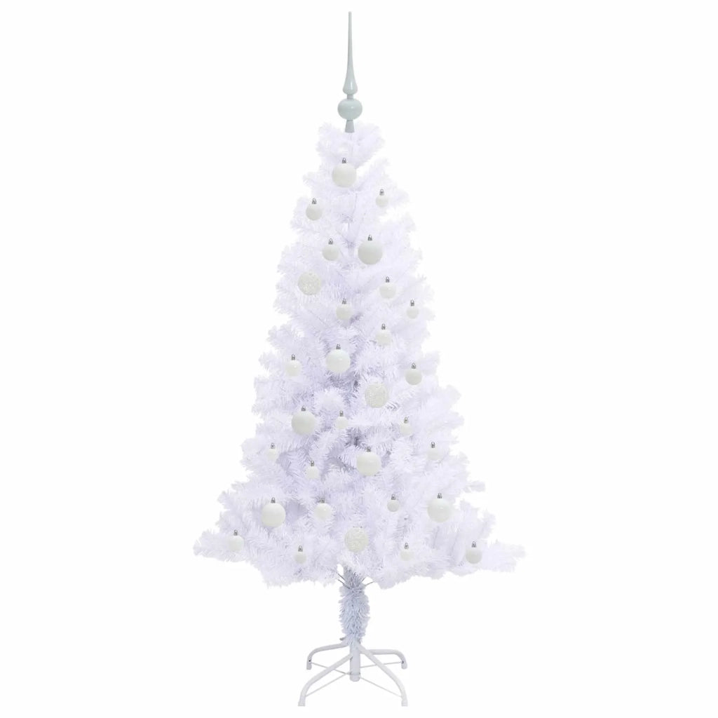Albero di Natale | Decorazioni natalizie artificiale Bianco 150 cm PVC e Acciaio