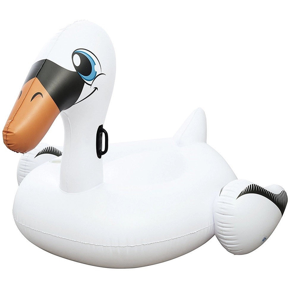 Trade Shop - Cigno Gonfiabile Gigante Isola Materassino Mare Piscina 191 X 122 X 170 Cm -