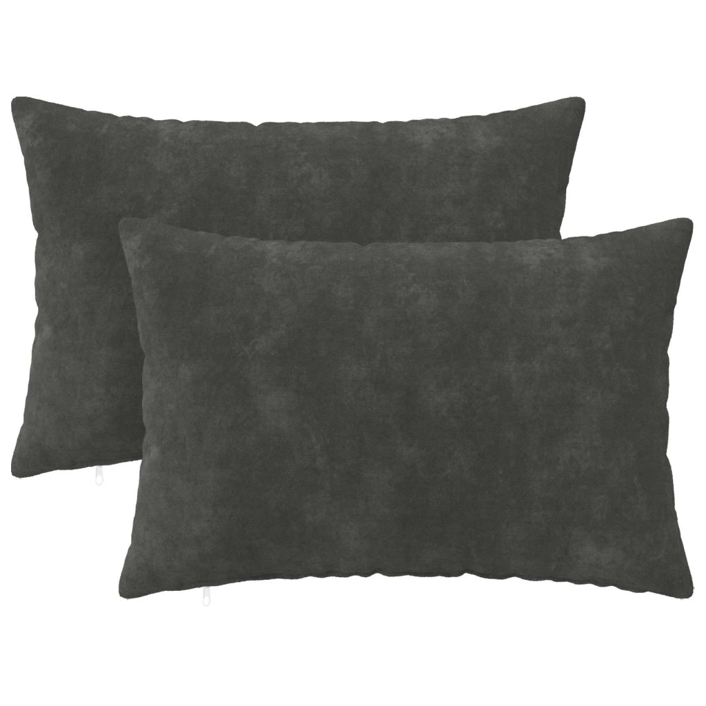 Federa 2 pcs HEERLEN Antracite 50 x 80 cm Fleece in microfibra 912015