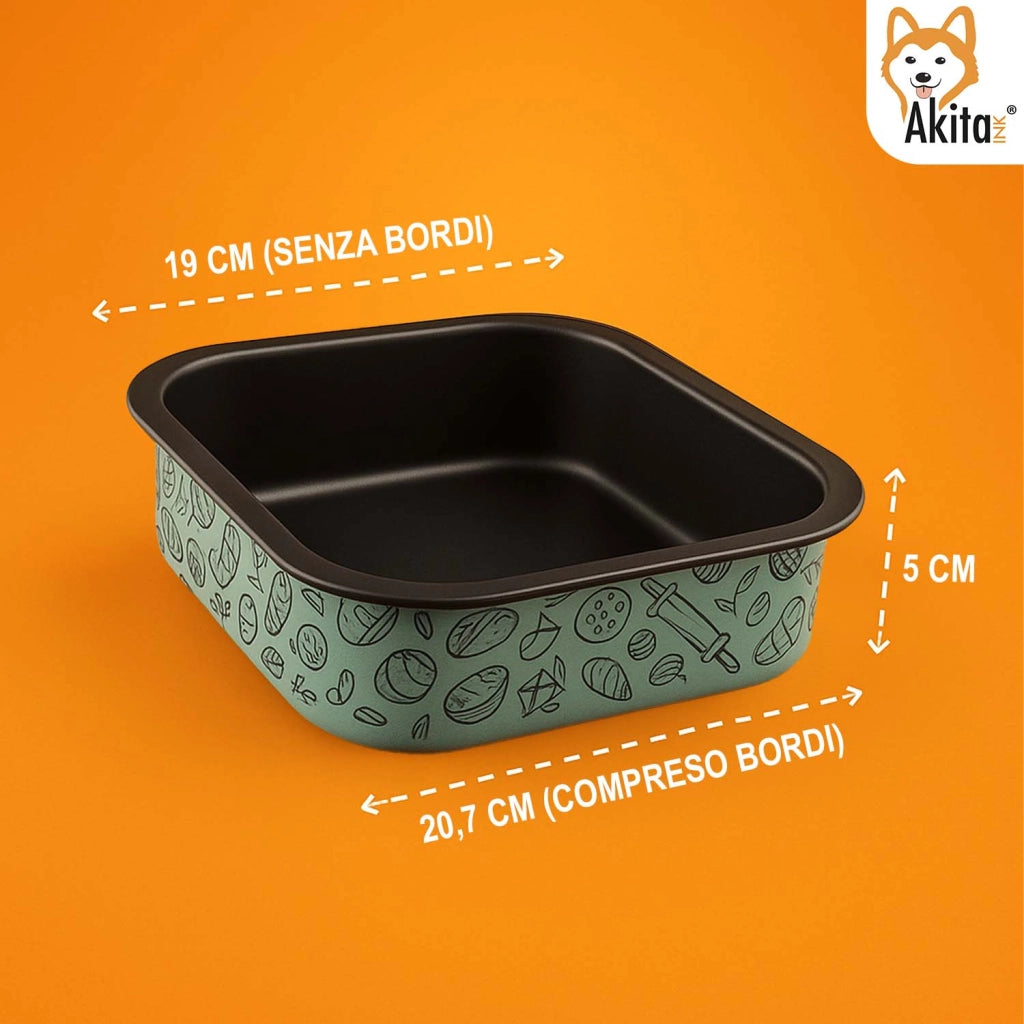 Akitaink Teglia Quadrata Friggitrice Aria 20,7 cm