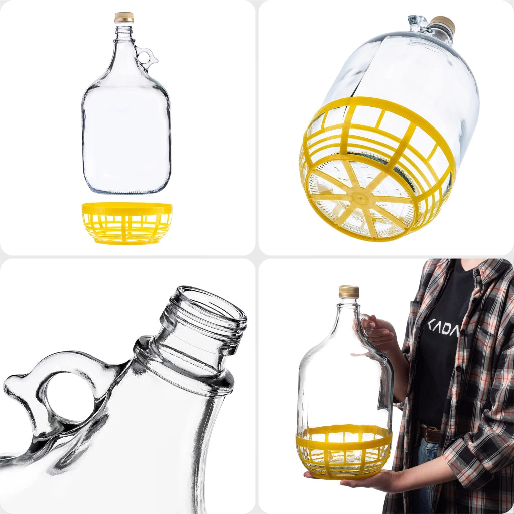 Bottiglia di vino KADAX 5L Palloncino Signora in un Cestino Bottiglia di vino 2 pezzi + Tappo