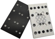 Schuurpad 130x80mm - Piastra di abrasione a strappo - Alta qualità - Bianco/Nero - 12 Fori