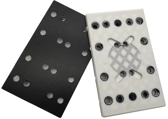 Schuurpad 130x80mm - Piastra di abrasione a strappo - Alta qualità - Bianco/Nero - 12 Fori