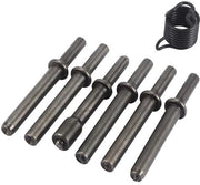 Set di accessori per lavorazione metallica - 7 pezzi - manici in acciaio - resistenti allo shock - adatti per la riparazione auto - set di martelletti aerei