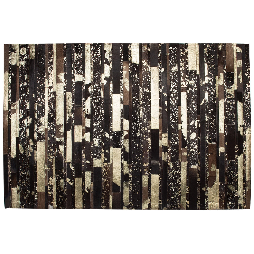 Tappeto Marrone Vera Pelle 160 x 230 cm Pelle Bovina Artigianale