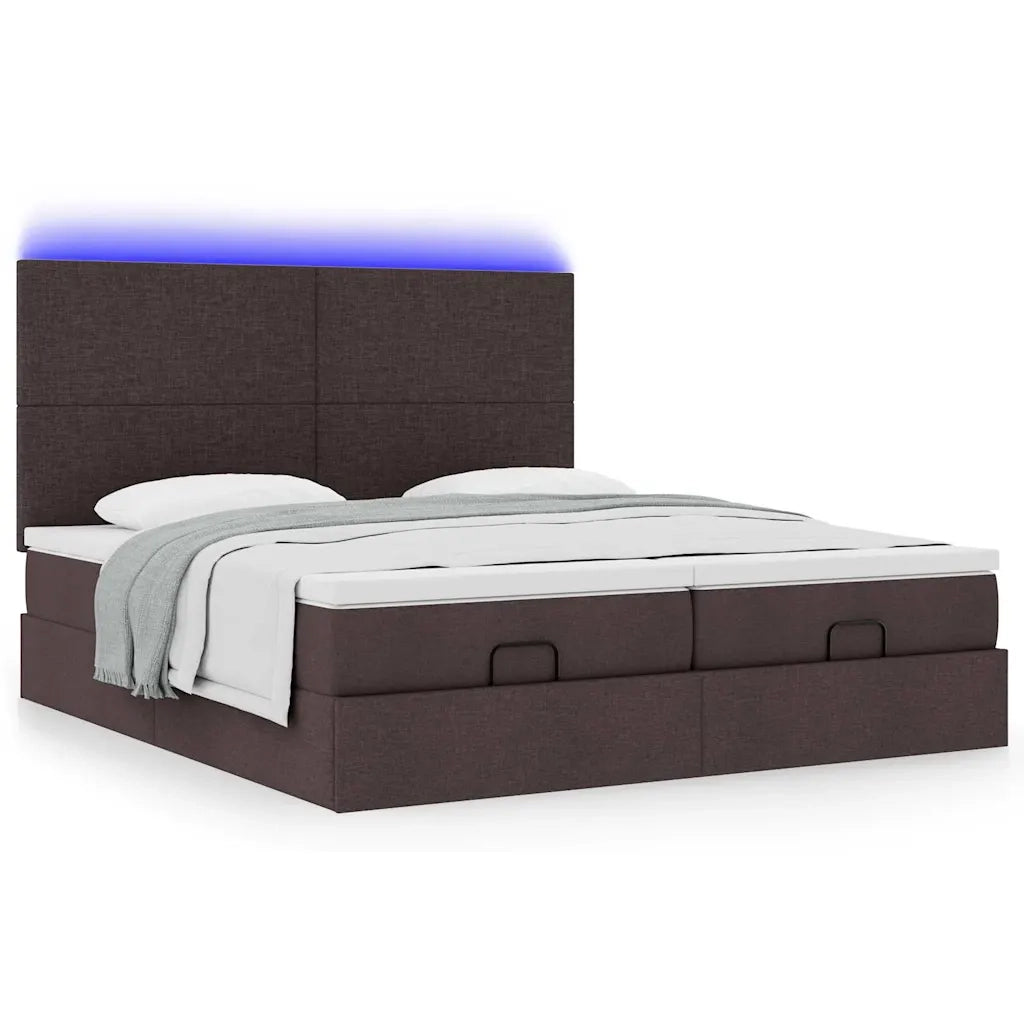 Struttura Letto Pouf con Materassi 180x200 cm in Tessuto 3314523