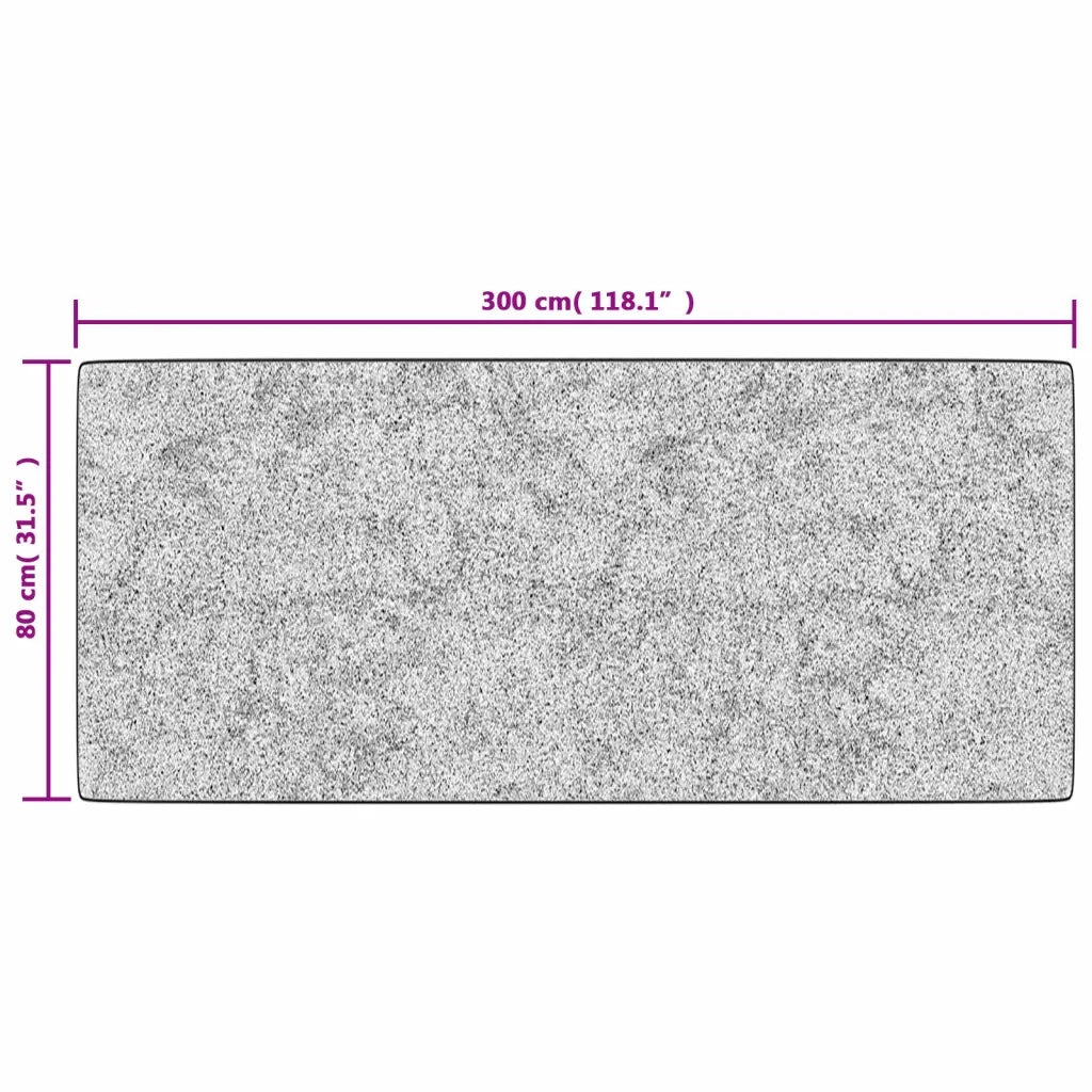 vidaXL Tappeto Lavabile 80x300 cm Nero e Bianco Antiscivolo