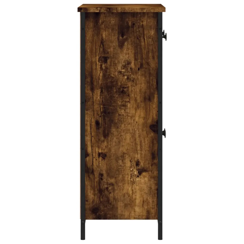 Credenza-Buffet-Armadio da cucina Rovere Fumo 70x30x80 cm in Legno Multistrato 617054