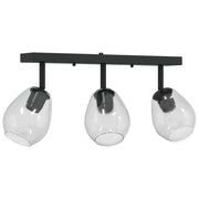 Faretto da soffitto moderno orientabile per interni 54 x 13 x 26 cm atmosfera accogliente vetro nero 02_0058435