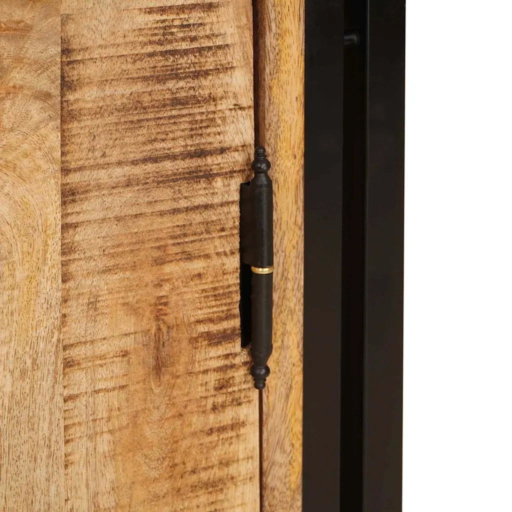 Armadio da Notte Marrone Legno di mango solido e grezzo 4102775