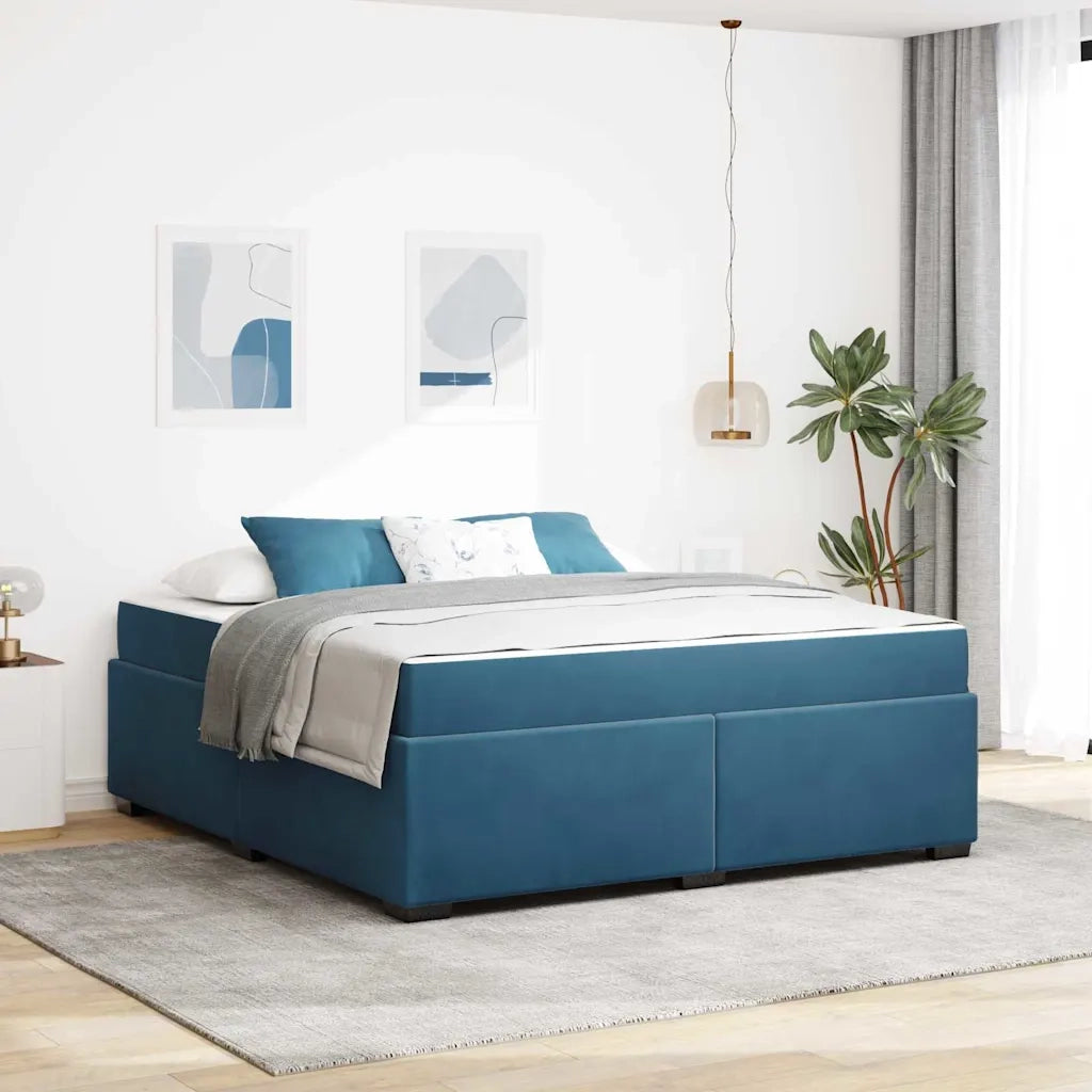 Struttura del letto Blu Scuro 180 x 200 cm Tessuto