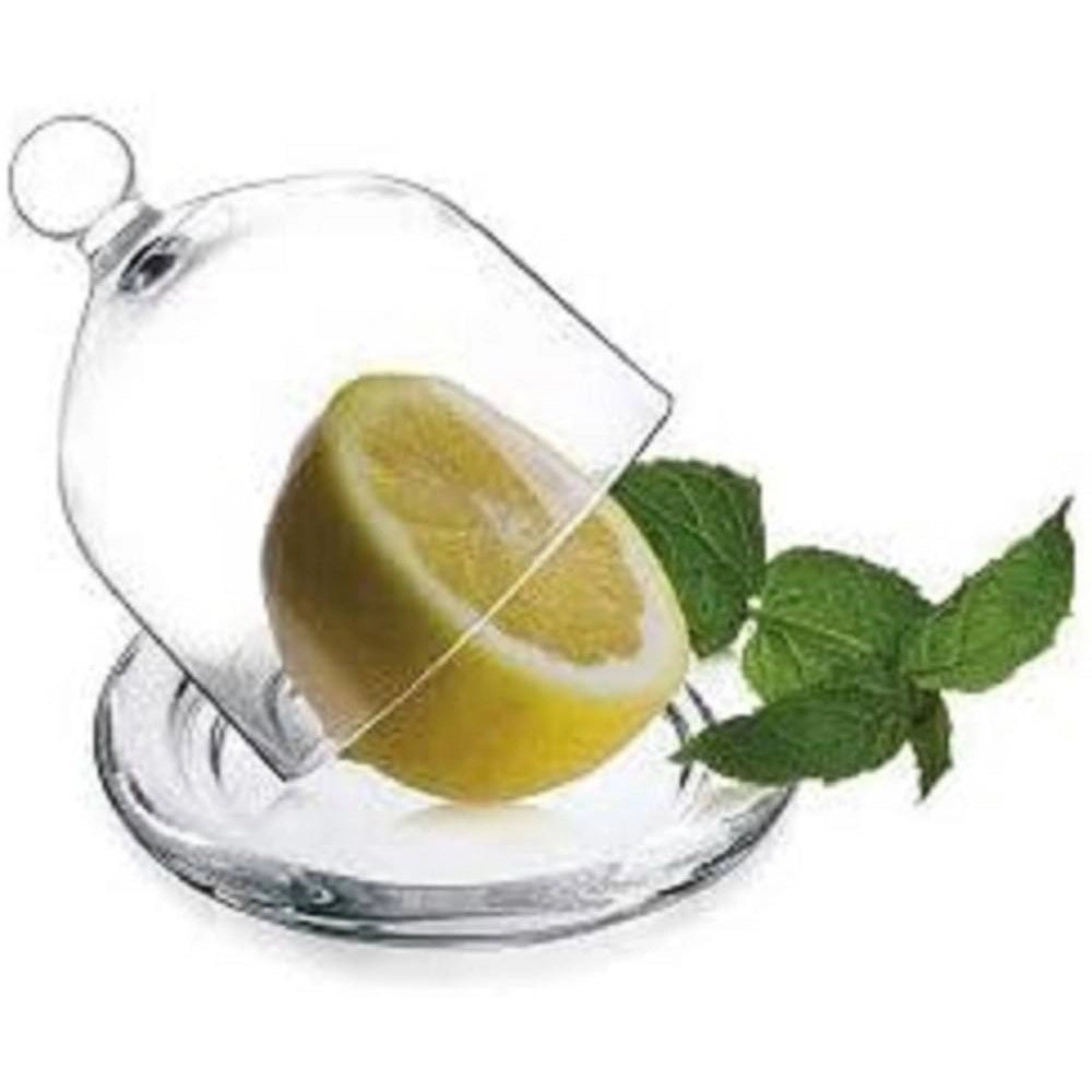 Trade Shop - Piatto In Vetro Trasparente Per Dolci Frutta Con Cupola In Vetro Cm 10,5h Diam.10 -