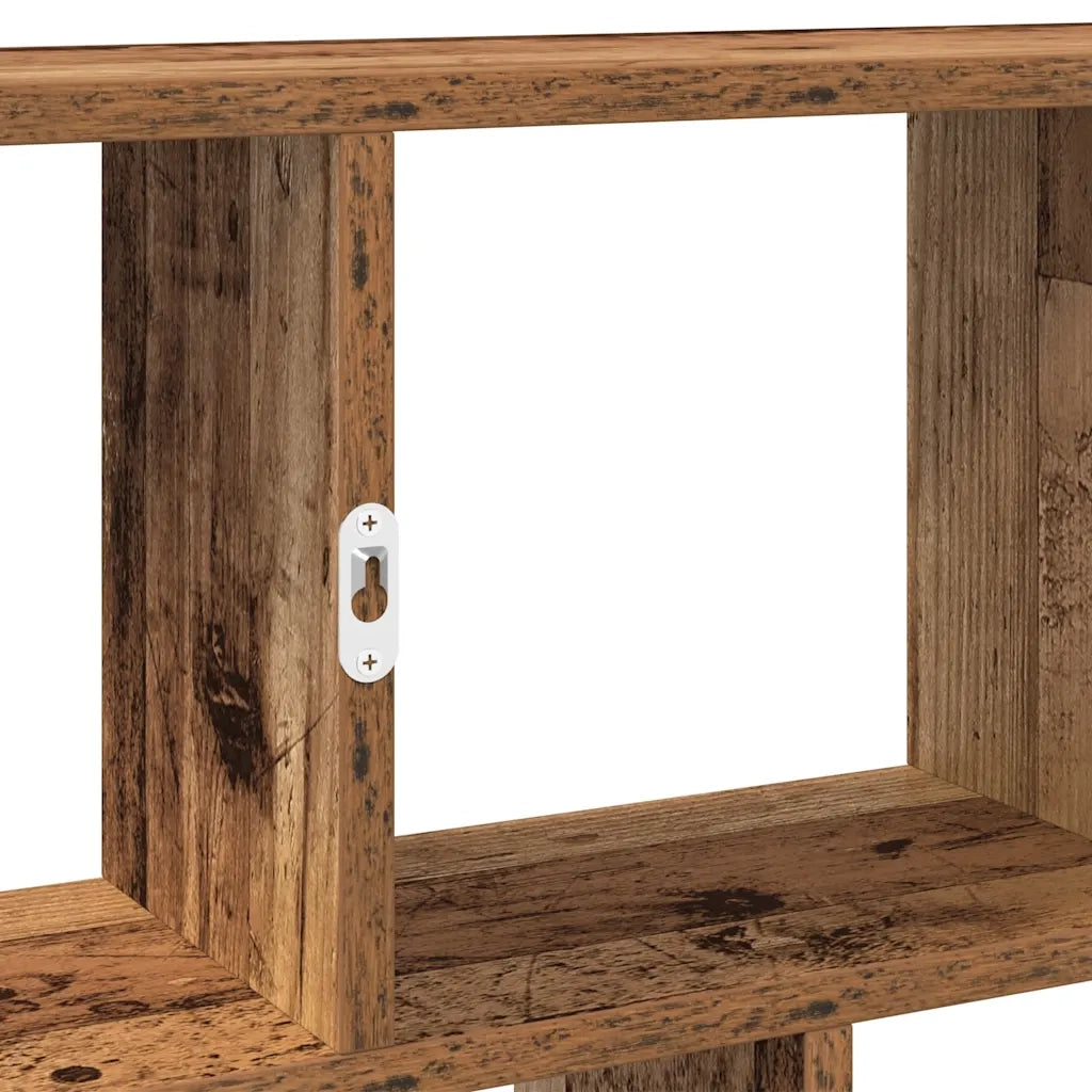 vidaXL Mensola a Muro a Cubo 12 Scomparti in Truciolato Legno Antico