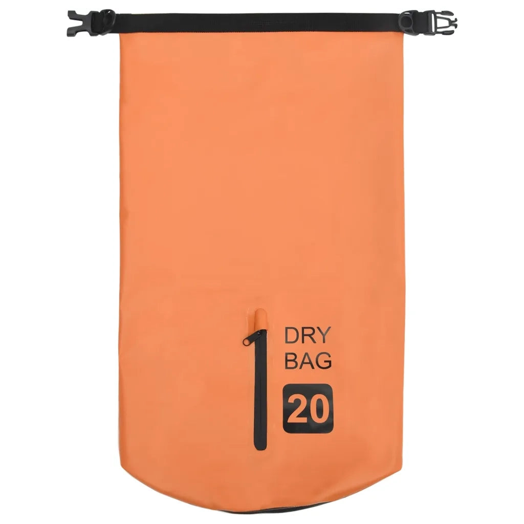 Borsa Impermeabile con Cerniera Arancione 20 L in PVC 92785