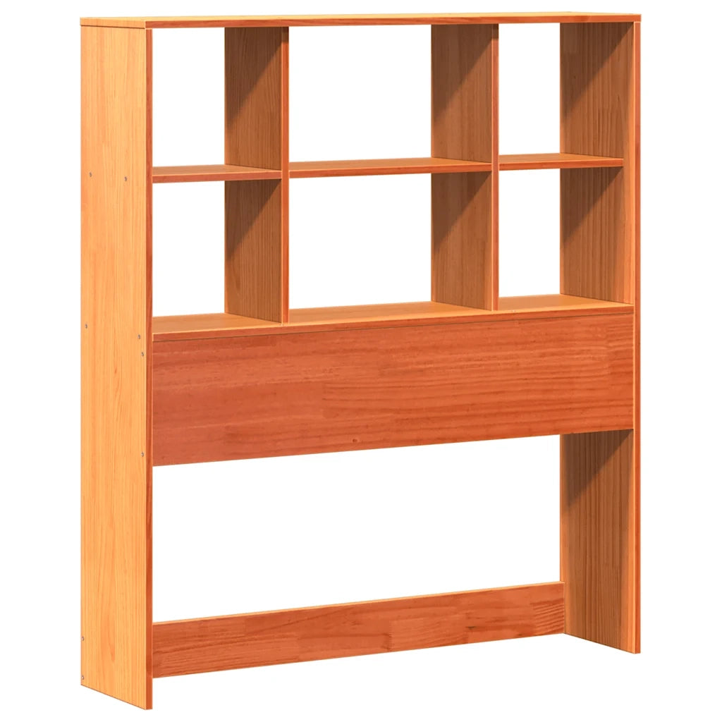 Letto Libreria senza Materasso Marrone Cera 75x190 cm in Pino 3321714
